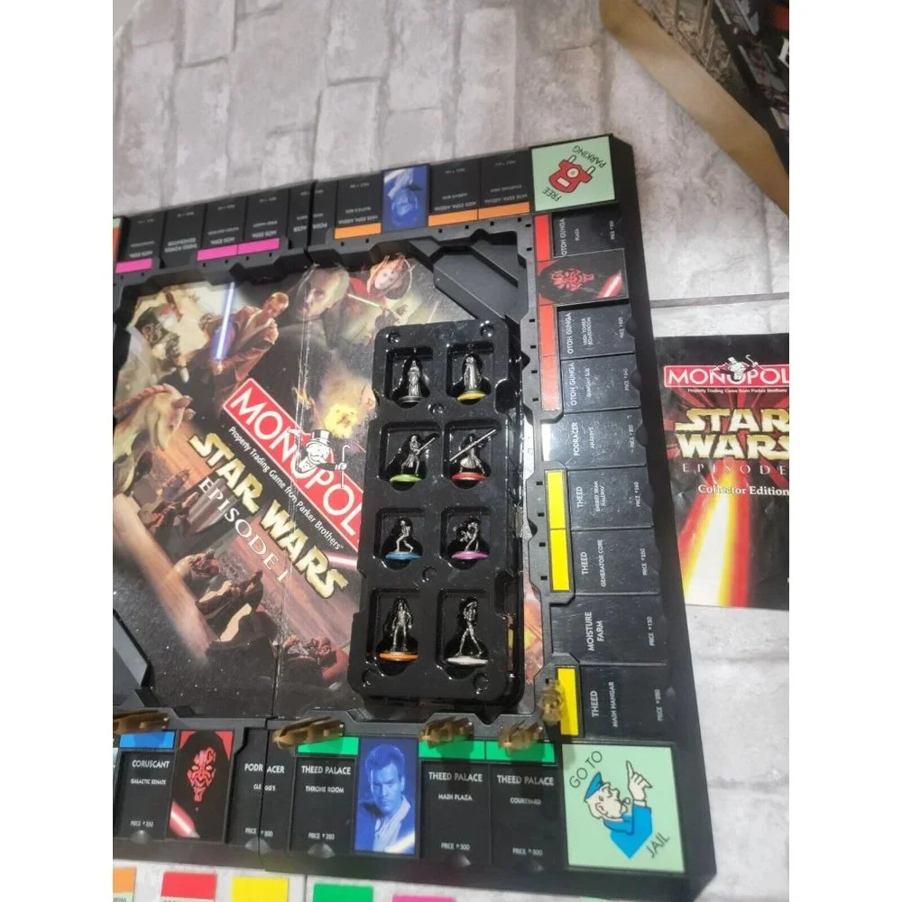 Monopoly Star Wars Episode 1 3D Collectors Edition Board‎ Game 1999 Complete